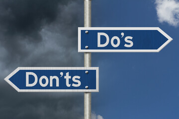 Wall Mural - Do’s and Don’ts highway road sign