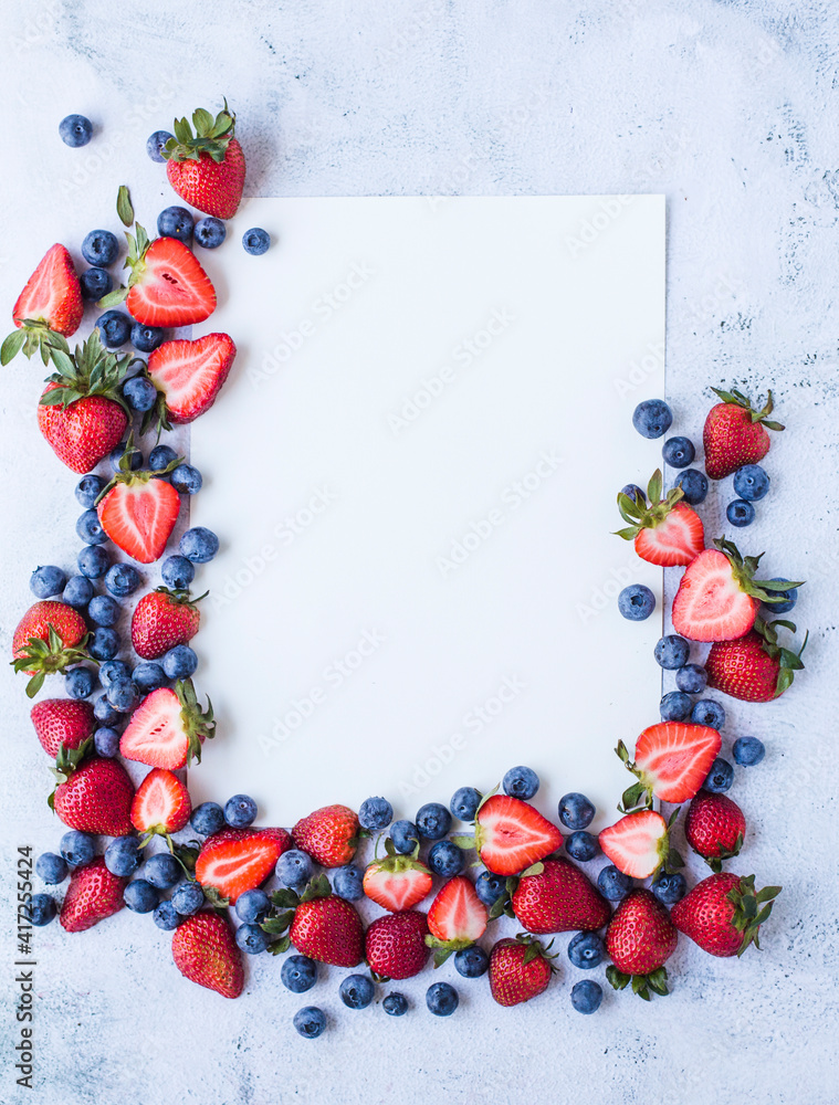 Berry Paper Border Stock Photo | Adobe Stock