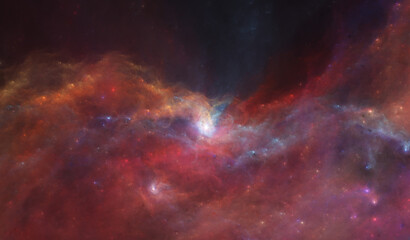 Wall Mural - Vibrant Nebula 13020 x 7617 px