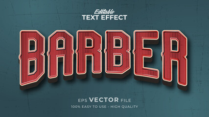 retro barber editable text effect