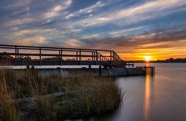 Wall Mural - Summertime Sunset at Shelley Jetty Perth Australia