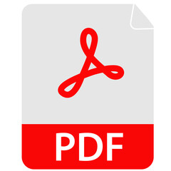 Wall Mural - pdf icon on white background. file pdf icon sign. pdf format symbol. flat style.