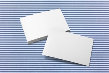 Poster - Blank white mockup of sheets or cards on the desk