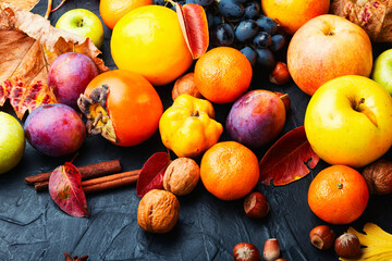 Wall Mural - Fresh seasonal,autumn fruit