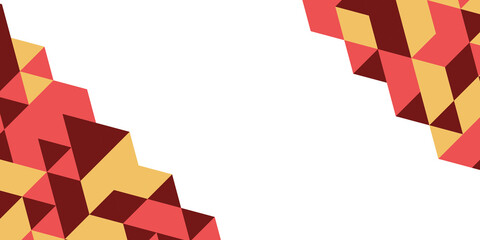 Modern red yellow brown abstract triangle background. Abstract, geometric background, triangle and square, red 