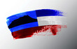 Sabah, Malaysia flag illustrated on paint brush stroke