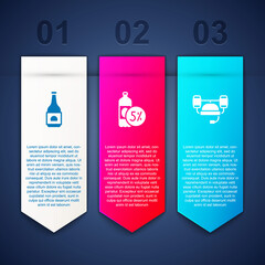 Wall Mural - Set Beer bottle, and helmet. Business infographic template. Vector.