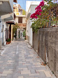 Fototapeta Uliczki - Street in Kritsa town on Crete Island , Greece