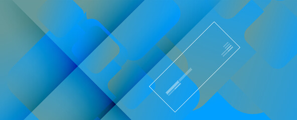 Square shapes composition geometric abstract background. 3D shadow effects and fluid gradients. Modern overlapping forms