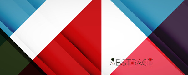 Geometric abstract background. Techno color triangle shapes. Vector illustration for covers, banners, flyers and posters and other designs