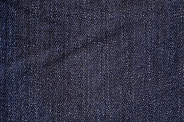 Poster - dark blue jean texture, textile background