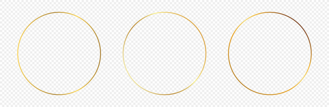 gold glowing circle frame