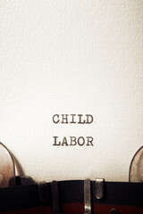 Sticker - Child labor concept