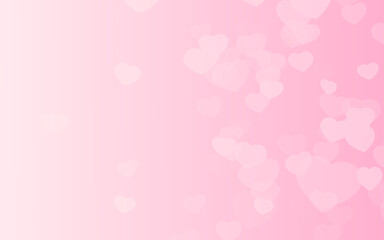 Valentine day pink hearts on pink background.