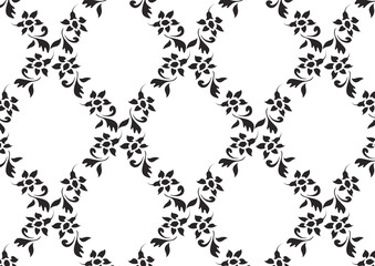 Wall Mural - modern stylish abstract texture like flower pattern vector, repeating geometric tiles linear petal o