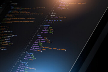 Wall Mural - css web developing mixed media background