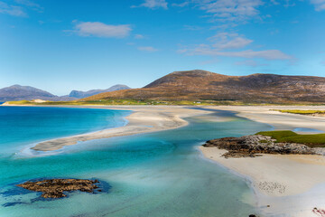 Wall Mural - Blue skies over Luskentyre beach