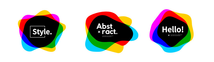 Poster - Abstract geometric form. Colorful shapes logo banner templates.