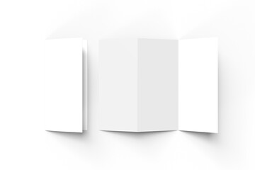 Blank Trifold Brochure Mockup