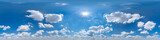 Fototapeta Na sufit - himmel, equirectangular, 360, panorama, sphärisch, sky dome, bewölkung, kugelpanorama, 3d, panoramisch, wolken, hintergrund, 3/8, horizont, sonne, rund, blau, sonnenlicht, tagsüber, licht, blendenster