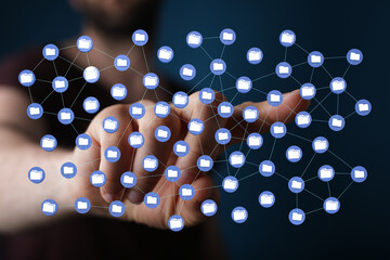 data network 3d digital info