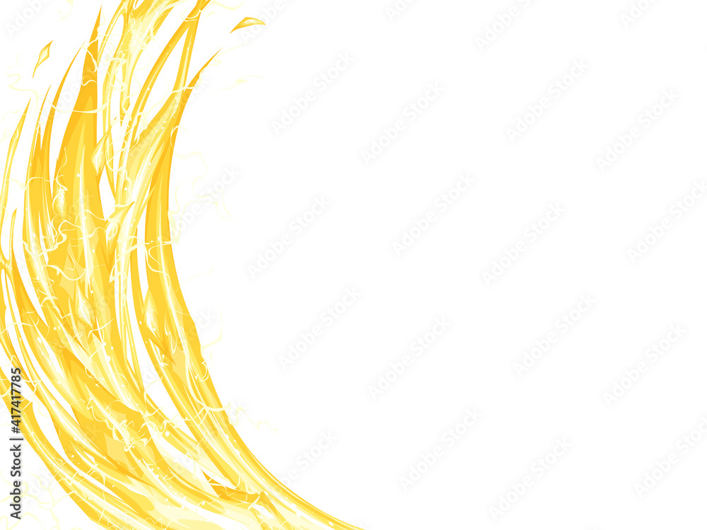 Fototapete 光属性のエフェクト風 攻撃と雷のフレーム イラスト素材 ふわぷか