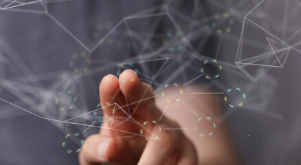 media binary code interface digital touch