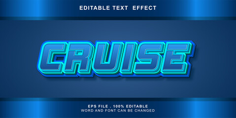 cruise text effect editable