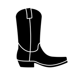 Canvas Print - mexican boots glyph icon. clipart image isolated on white background