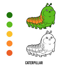 Coloring book for kids, Caterpillar