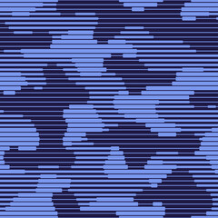 Striped camouflage texture seamless pattern. Abstract geometric endless linear camo texture for fabric and fashion print. Vector illustration.