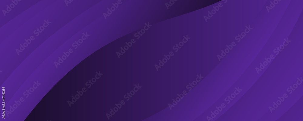 Dark violet background for wide banner with wave shapes. background illustration with moderate violet, dark orchid and very dark blue color and space for text or image. can be used as header or banner - obrazy, fototapety, plakaty 