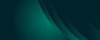 Modern simple dark green and black abstract background for wide banner. Luxury dark green background with overlap 3D layer