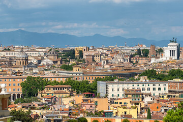 Wall Mural - Cityscape of Rome at sunny day, Italy.