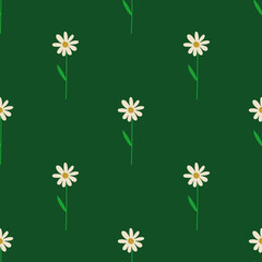 Poster - Rustic seamless pattern with wildflowers.