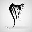 Vector snake logo template. danger snake icon. viper black silhouette. Furious cobra head sport vector logo concept isolated on white background. Modern military professional team badge design. 