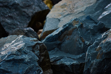 Wall Mural - Closeup shot of weathered rock formations