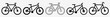 Bike Icon Biking Bike Set | Bikes Icon Bicycle Vector Illustration Logo | Racing Bike Mountain Bike Icon Isolated Cycle Collection