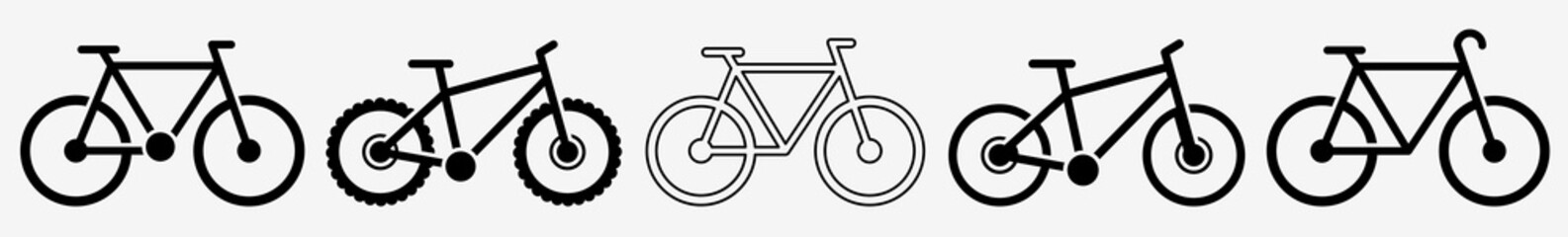 Wall Mural - bike icon biking bike set | bikes icon bicycle vector illustration logo | racing bike mountain bike 