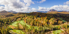 Mountain Golf Course In Autumn Near Cashiers - North Carolina
