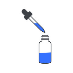 Wall Mural - dropper icon. Pipette icon. Medicine dropper sign. vector illustration