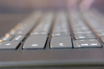 Wall Mural - close up keyboard on table and business concept