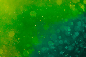 Wall Mural - Abstract elegant green glitter sparkle bokeh