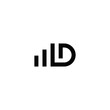 m d md initial business logo design vector template