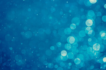 Abstract blur blue bokeh circles use for colorful art and design