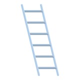 Fototapeta Paryż - Metallic ladder icon. Cartoon of metallic ladder vector icon for web design isolated on white background