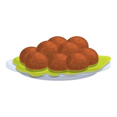 Wall Mural - Falafel balls icon. Cartoon of falafel balls vector icon for web design isolated on white background