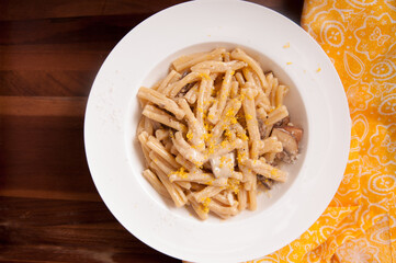 Poster - mushroom pasta with lemon