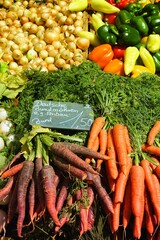 Wall Mural - Vegetables - Germany farmer's market. Food marketplace in Mainz, Germany.