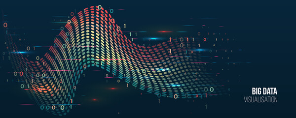 filtering machine algorithms. sorting data. vector technology background. big data visualization. in